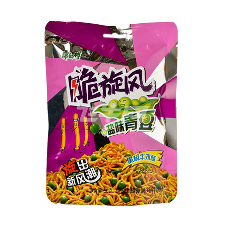 康师傅脆旋风黑椒牛排点心面50g